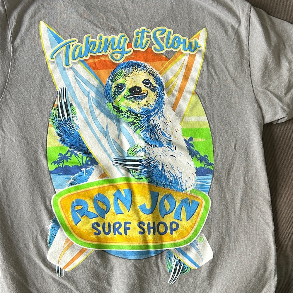 Ron Jon Gray T-Shirt with Surf Shop Logo